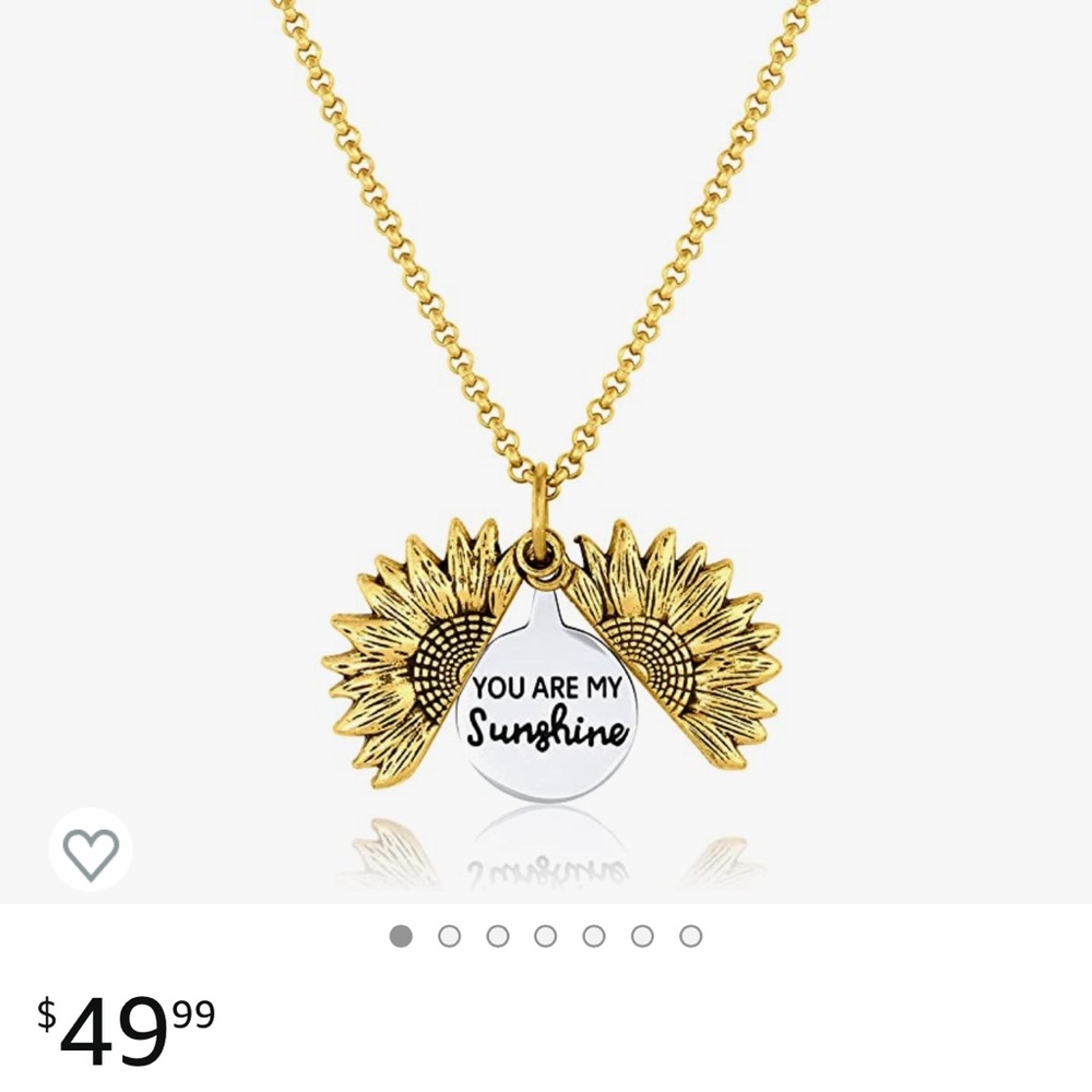 “You are my Sunshine” sunflower necklace